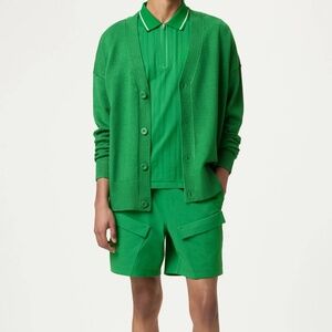 Fila $150 Casa Baseline Cardigan Men’s Large Classic Relaxed Amazon Green NWT